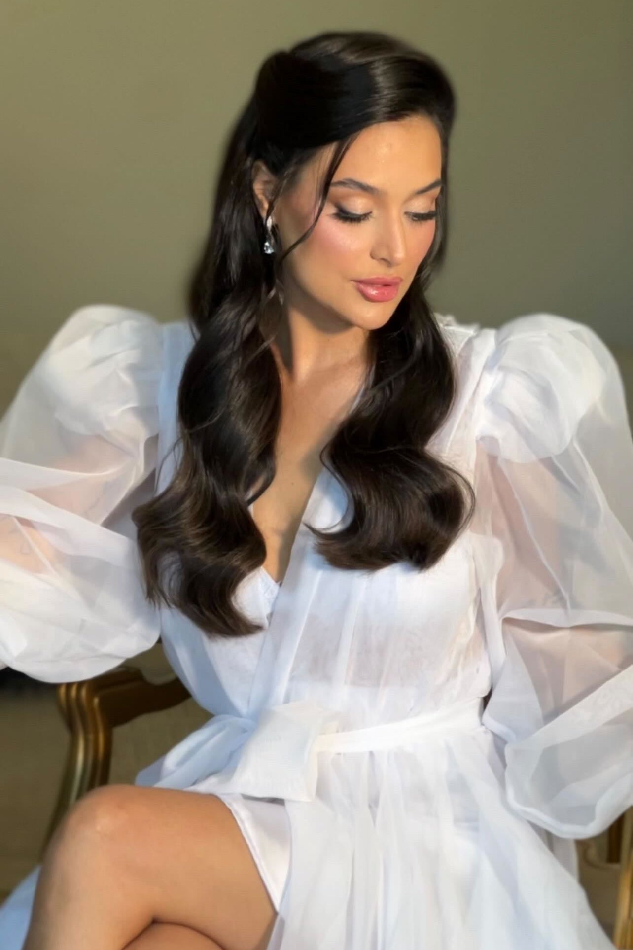 Robe Penelope para Noivas de Luxo com Camisola