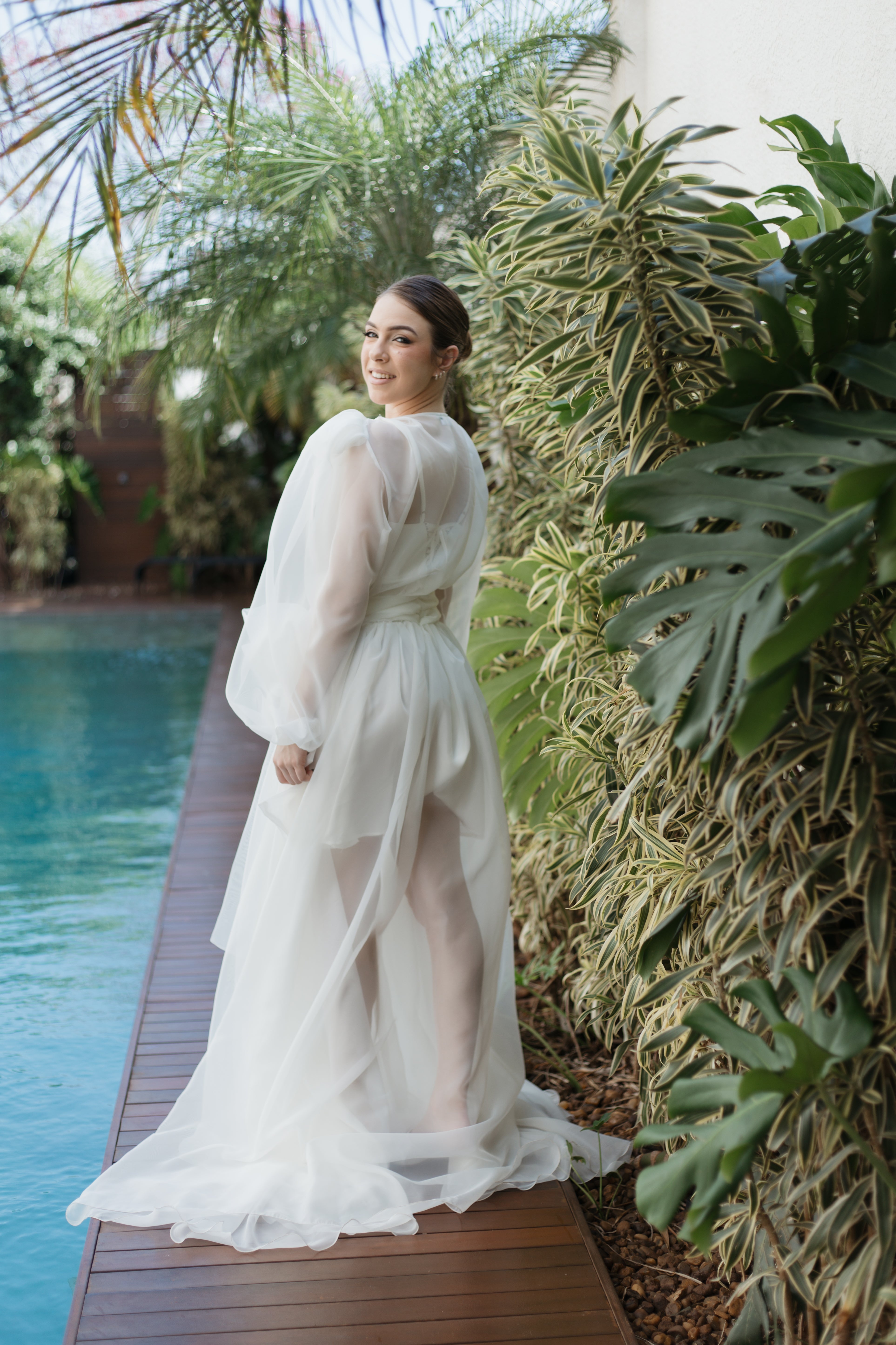 Robe Penelope de Voal Luxo com Camisola