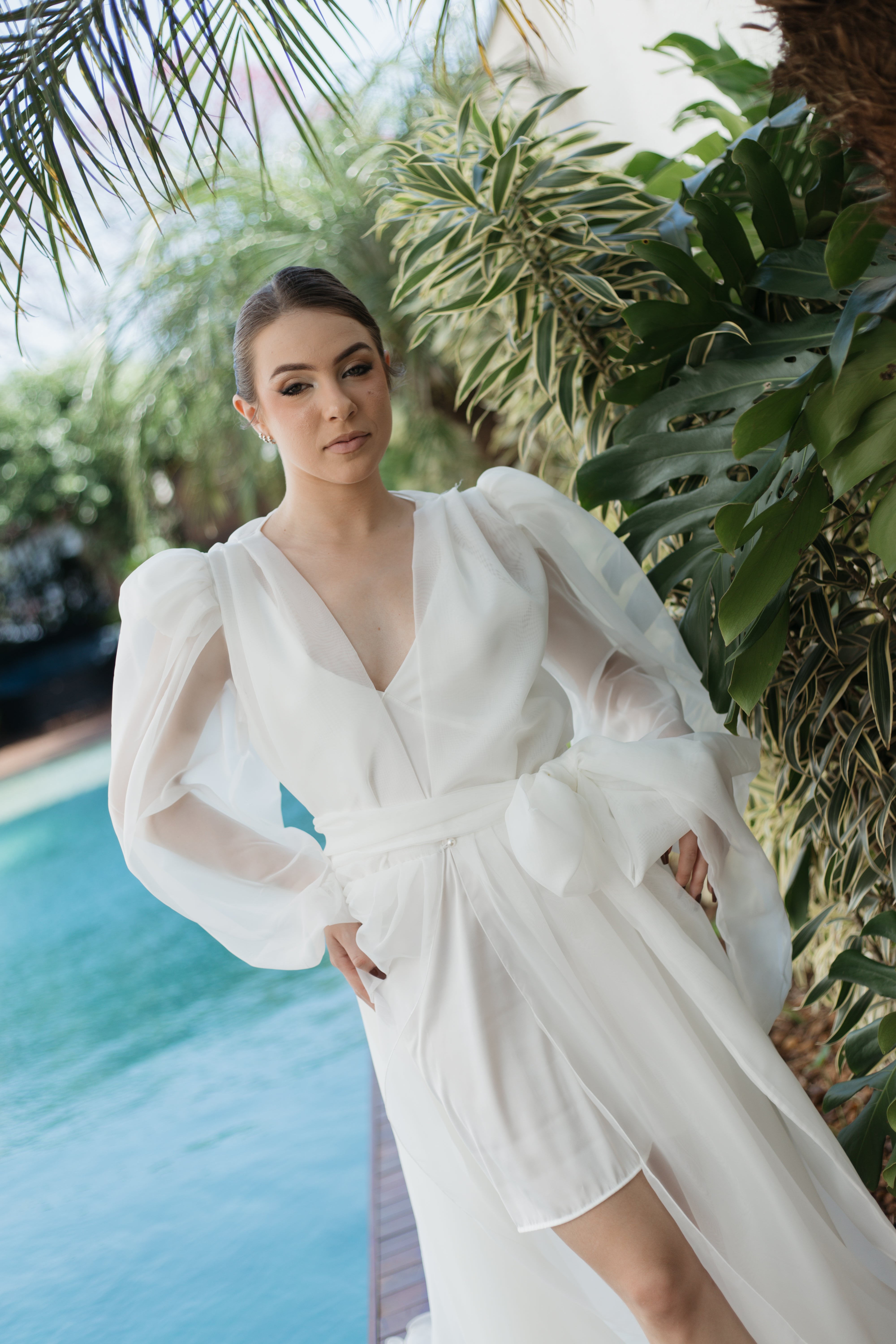 Robe Penelope de Voal Luxo com Camisola