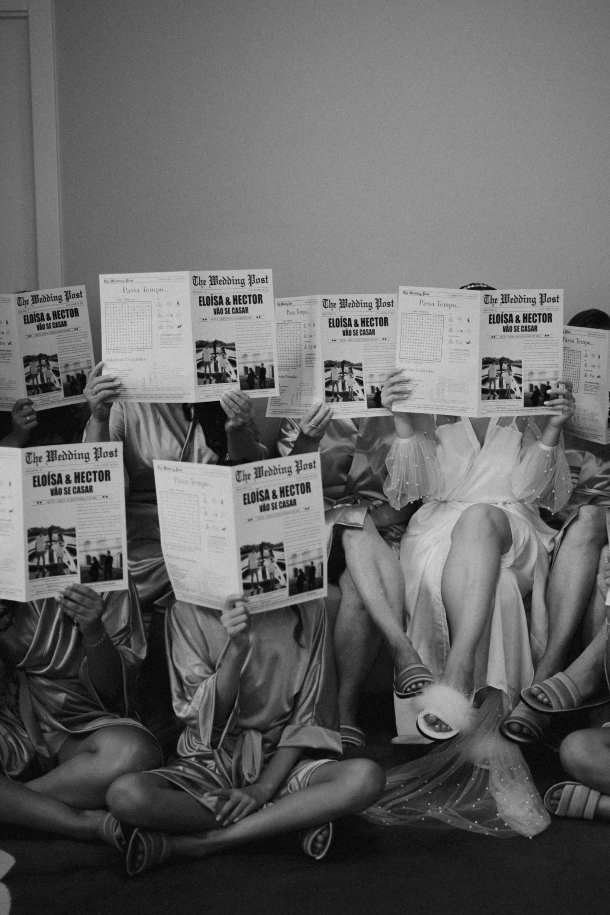 Kit com 20 Jornais de Casamento Personalizados Making Of dos Noivos