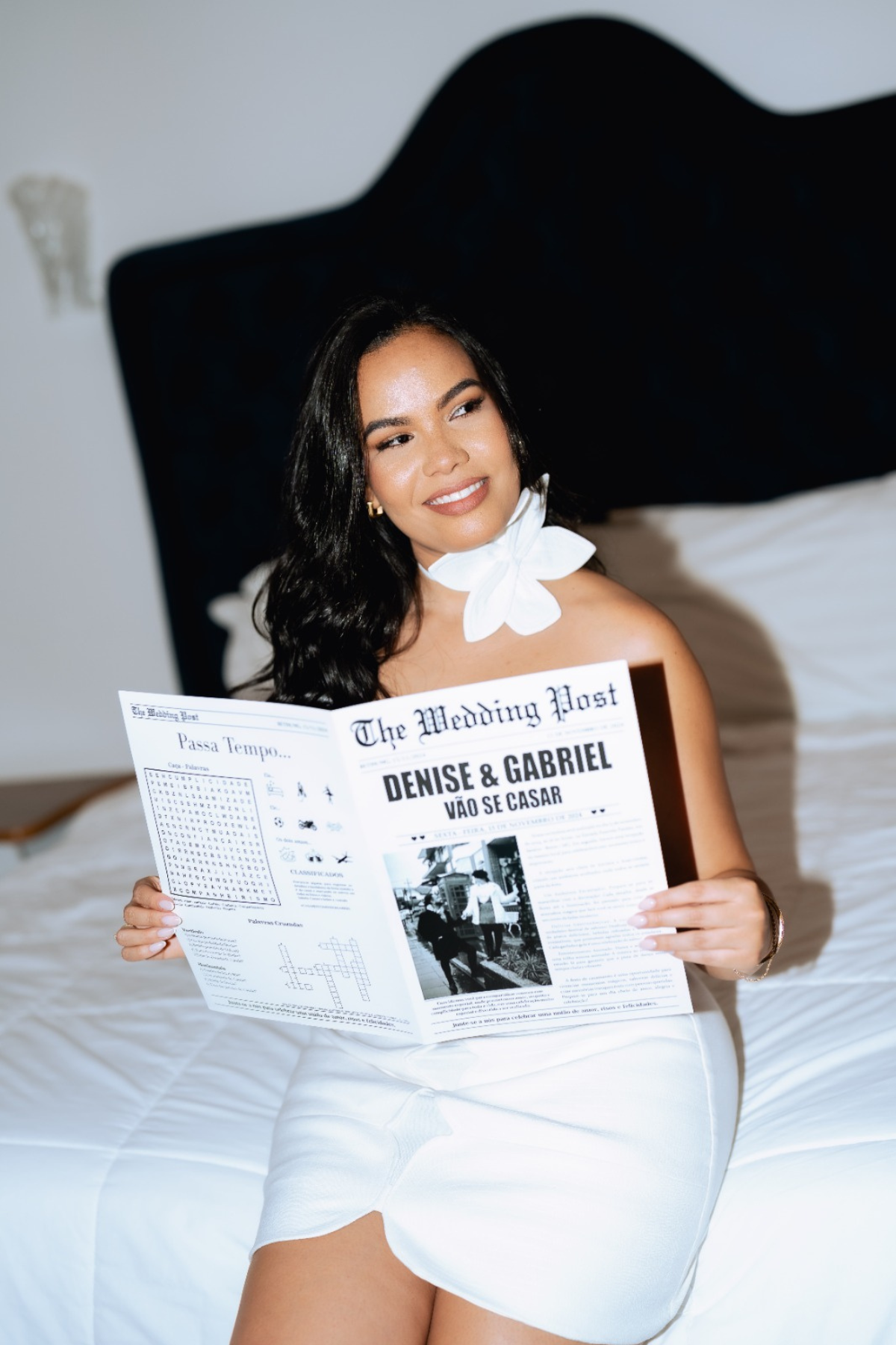 Kit com 20 Jornais de Casamento Personalizados Making Of dos Noivos