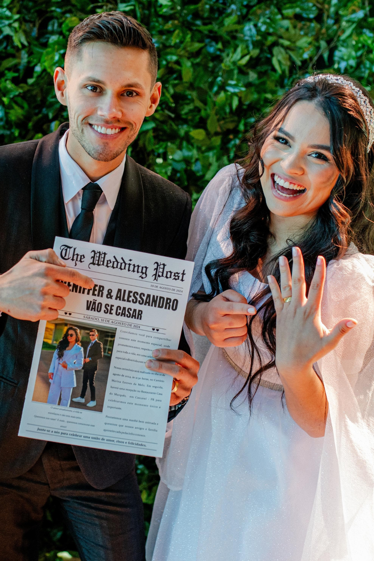 Kit com 20 Jornais de Casamento Personalizados Making Of dos Noivos