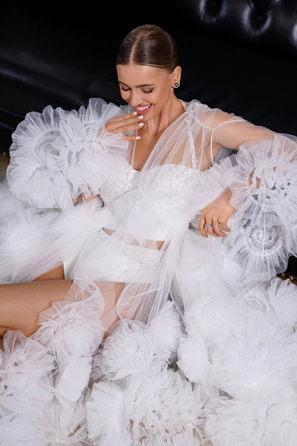 Langerie de Perola para Robe Ensaio Boudoir