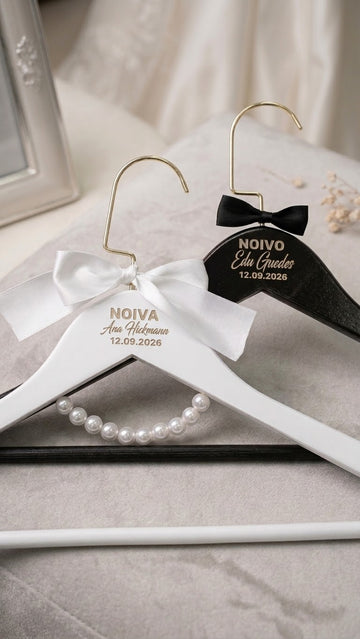 Cabide Personalizado para Making Off Noiva e Noivo
