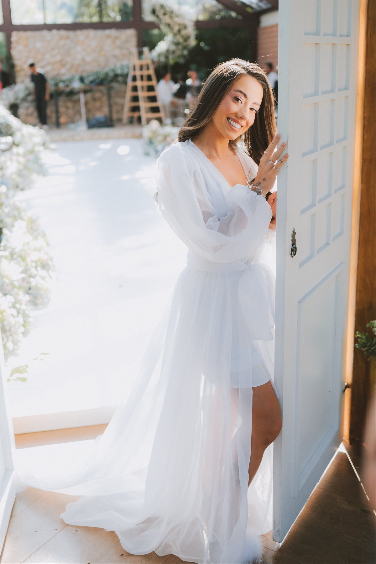 Robe Penelope de Voal Luxo com Camisola