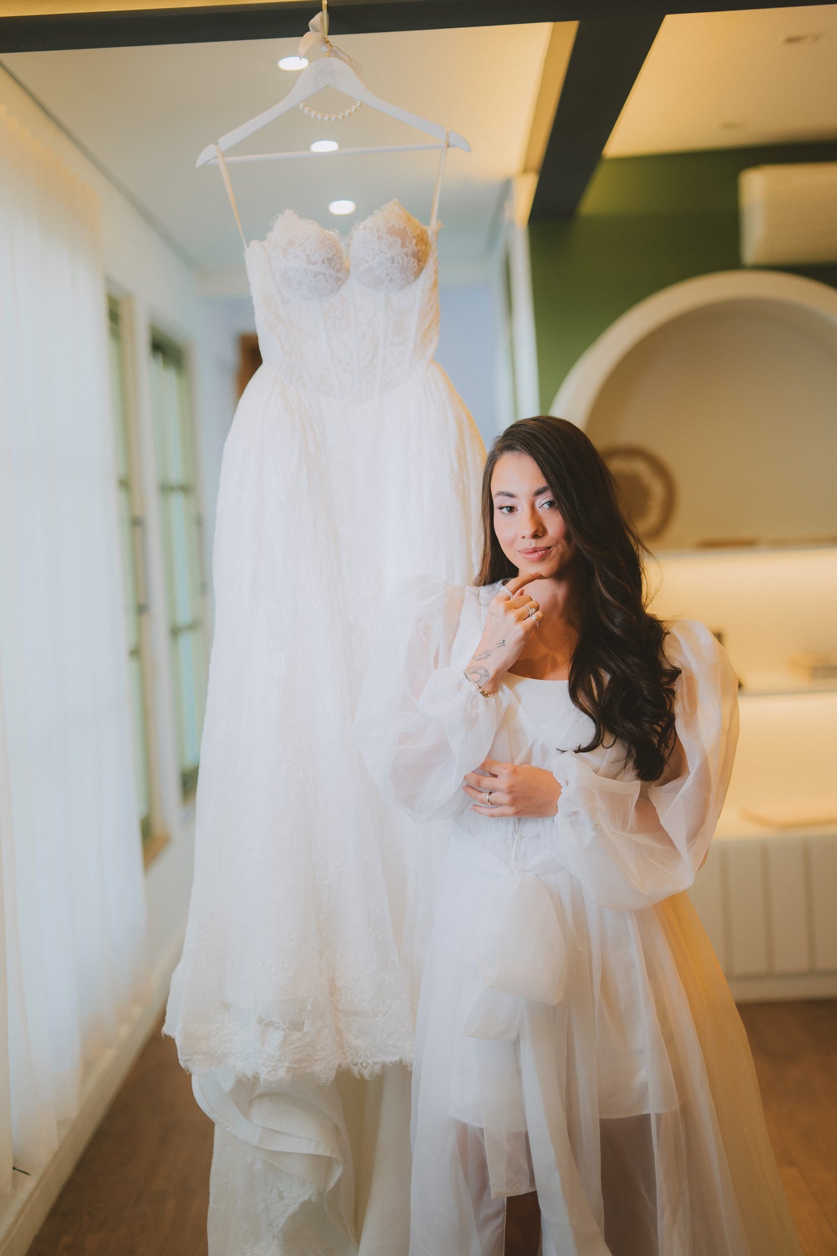 Robe Penelope de Voal Luxo com Camisola