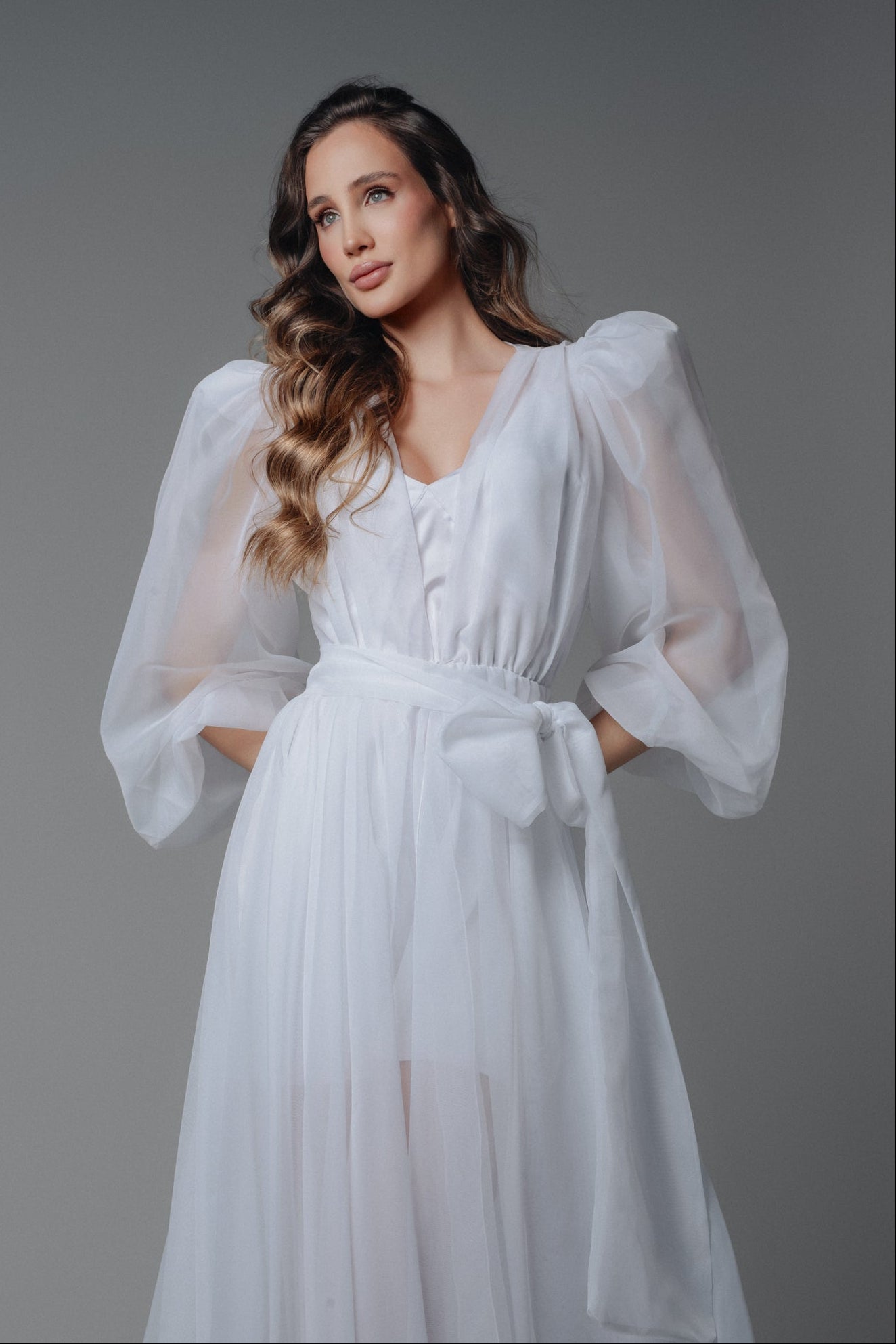 Robe Penelope de Voal Luxo com Camisola