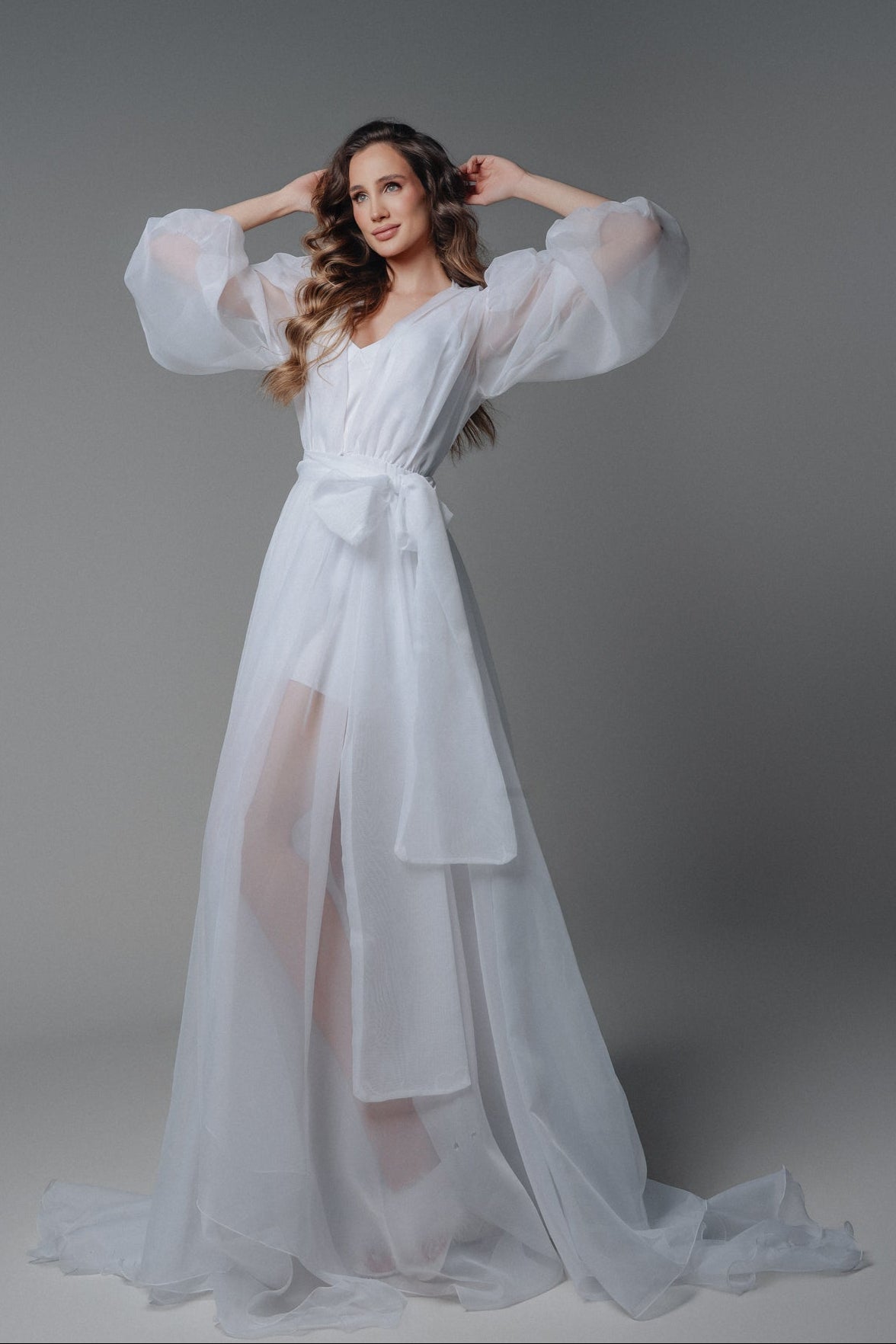 Robe Penelope de Voal Luxo com Camisola