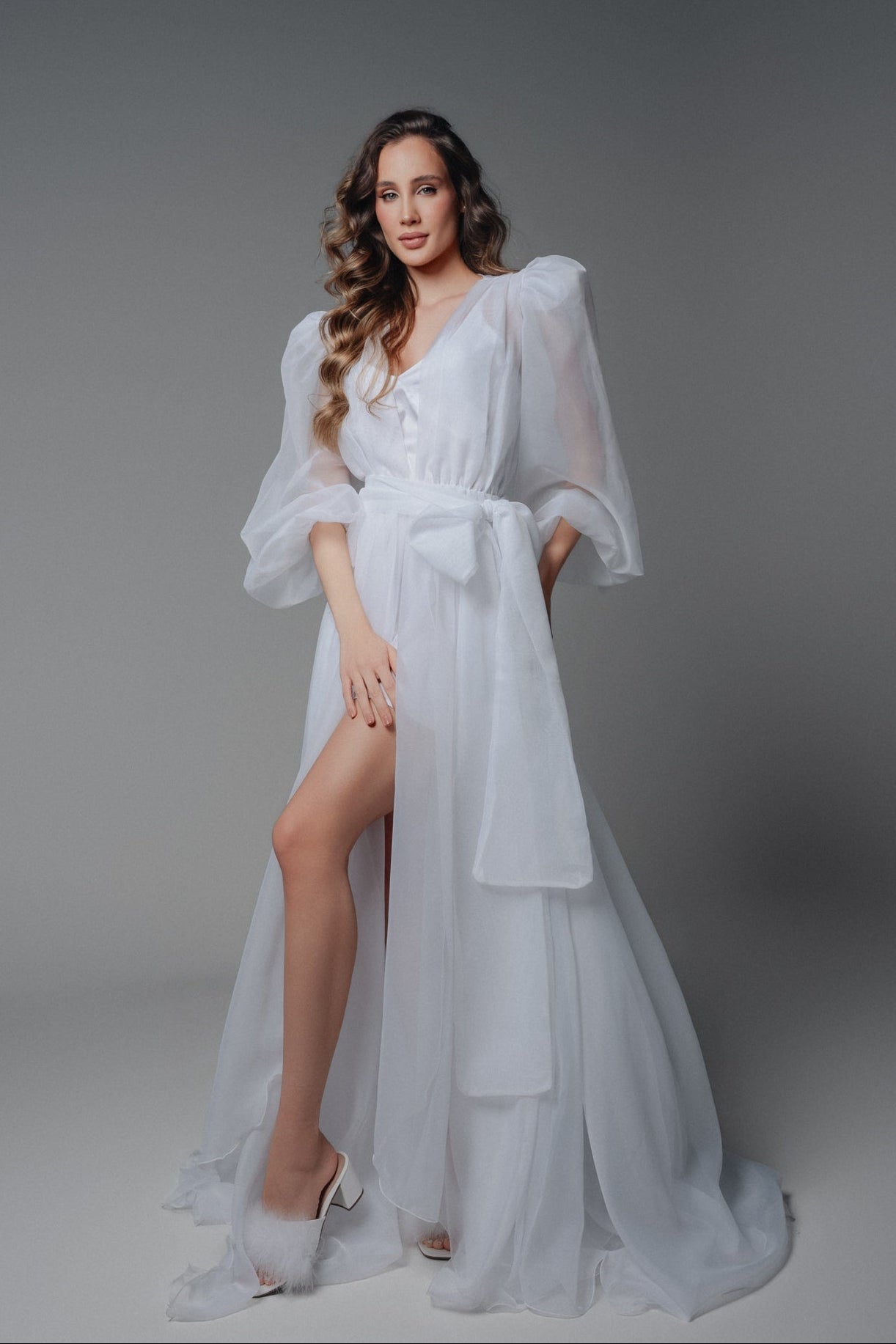 Robe Penelope de Voal Luxo com Camisola