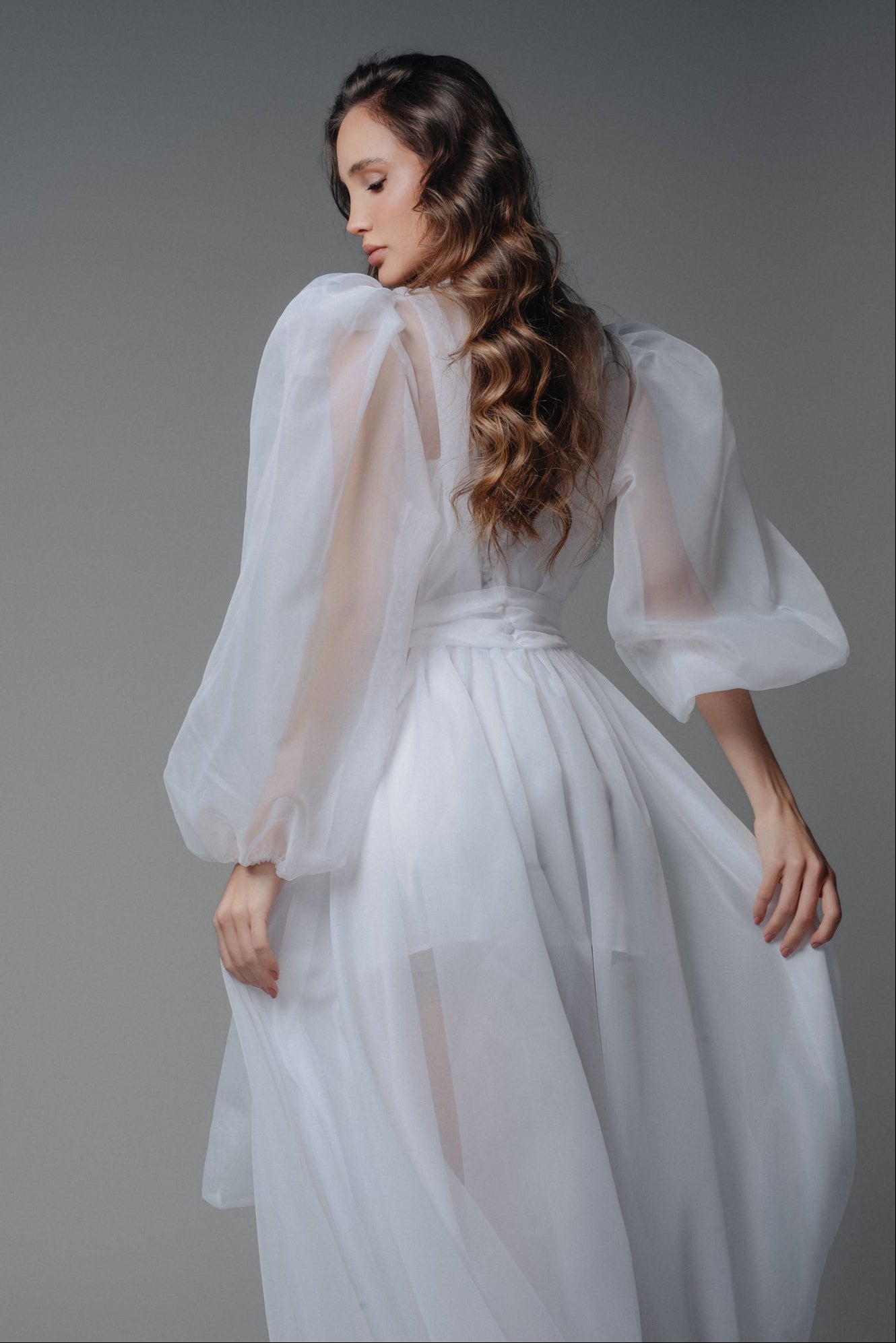 Robe Penelope de Voal Luxo com Camisola