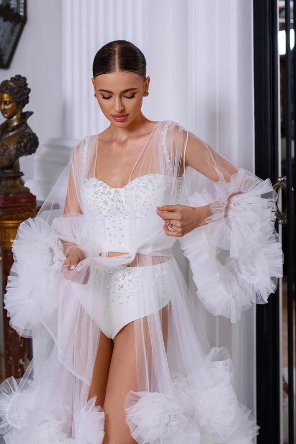 Langerie de Perola para Robe Ensaio Boudoir