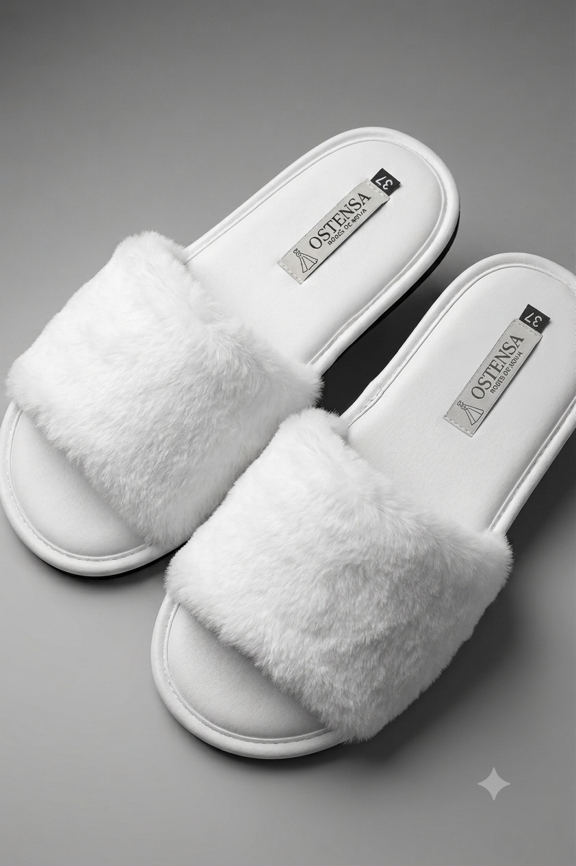 Pantufa Fabi Chinelinho Noiva de Pelúcia