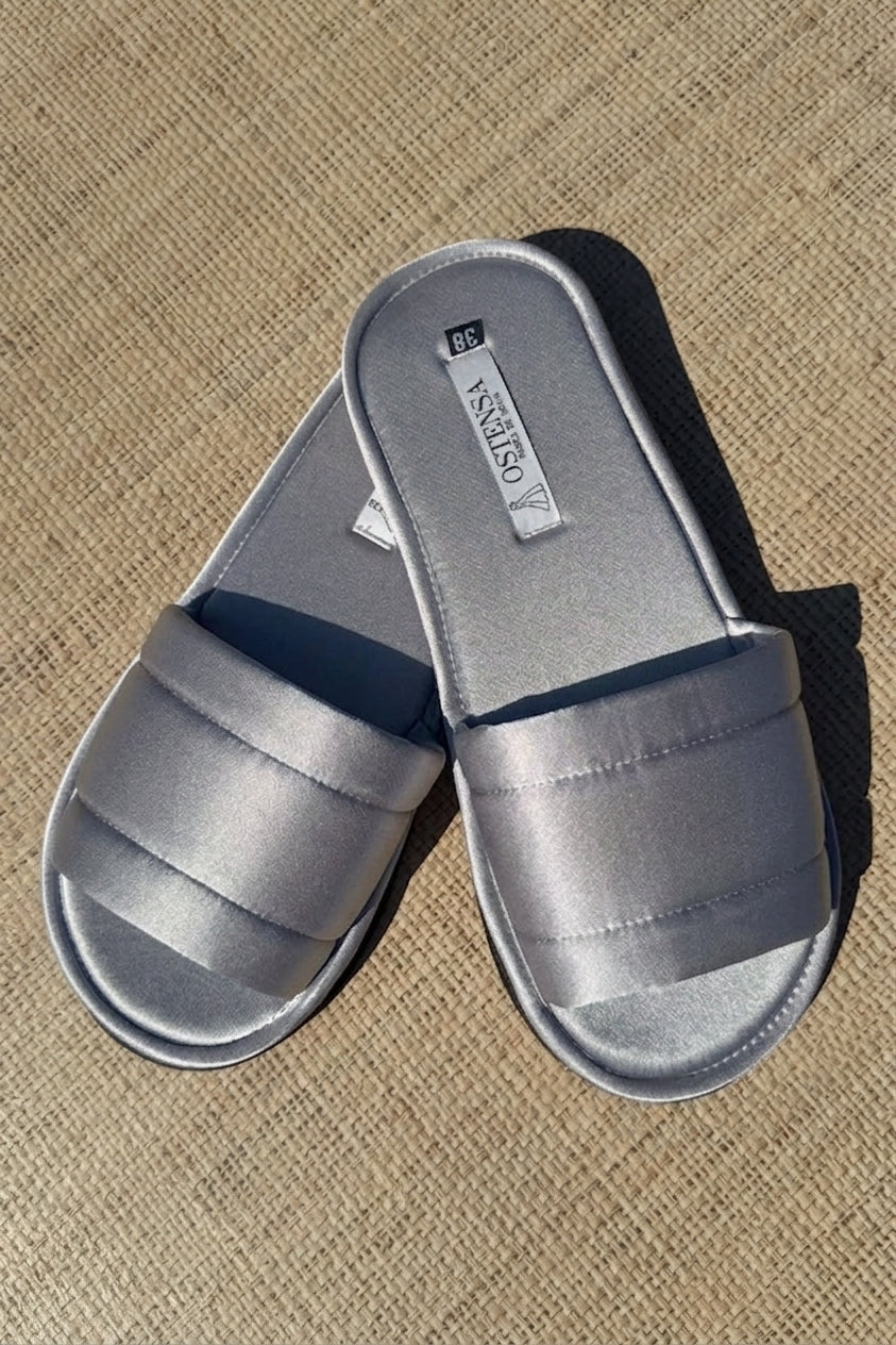 Pantufa Luxo Chinelinho Prata