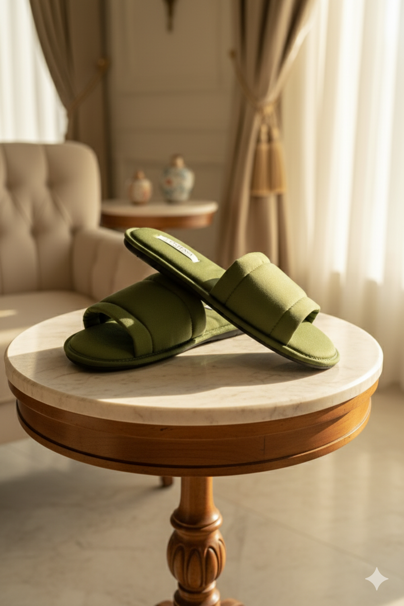 Pantufa Chinelinho Merida Verde Oliva Solado Antiderrapante