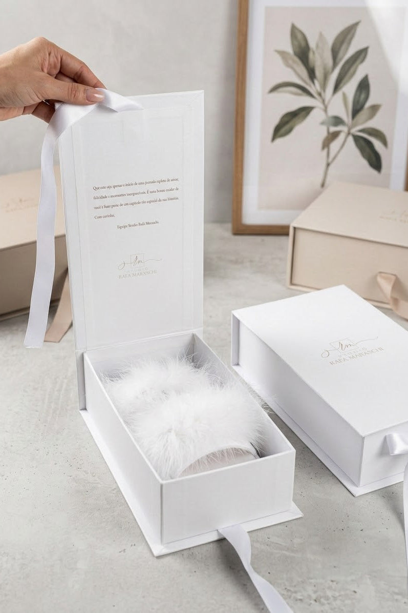 Caixa Cartonada Luxo, Presente Personalizado de Pantufa