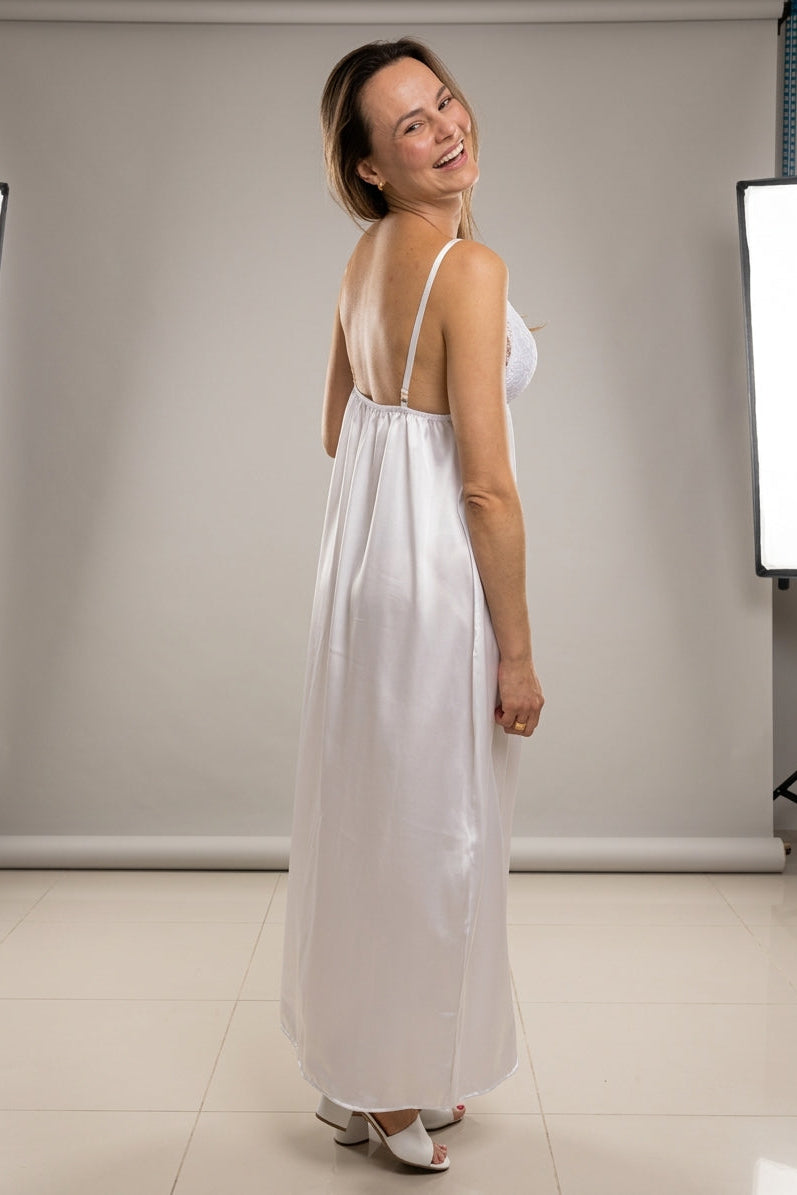 Camisola Longa de Noiva Curta Mari