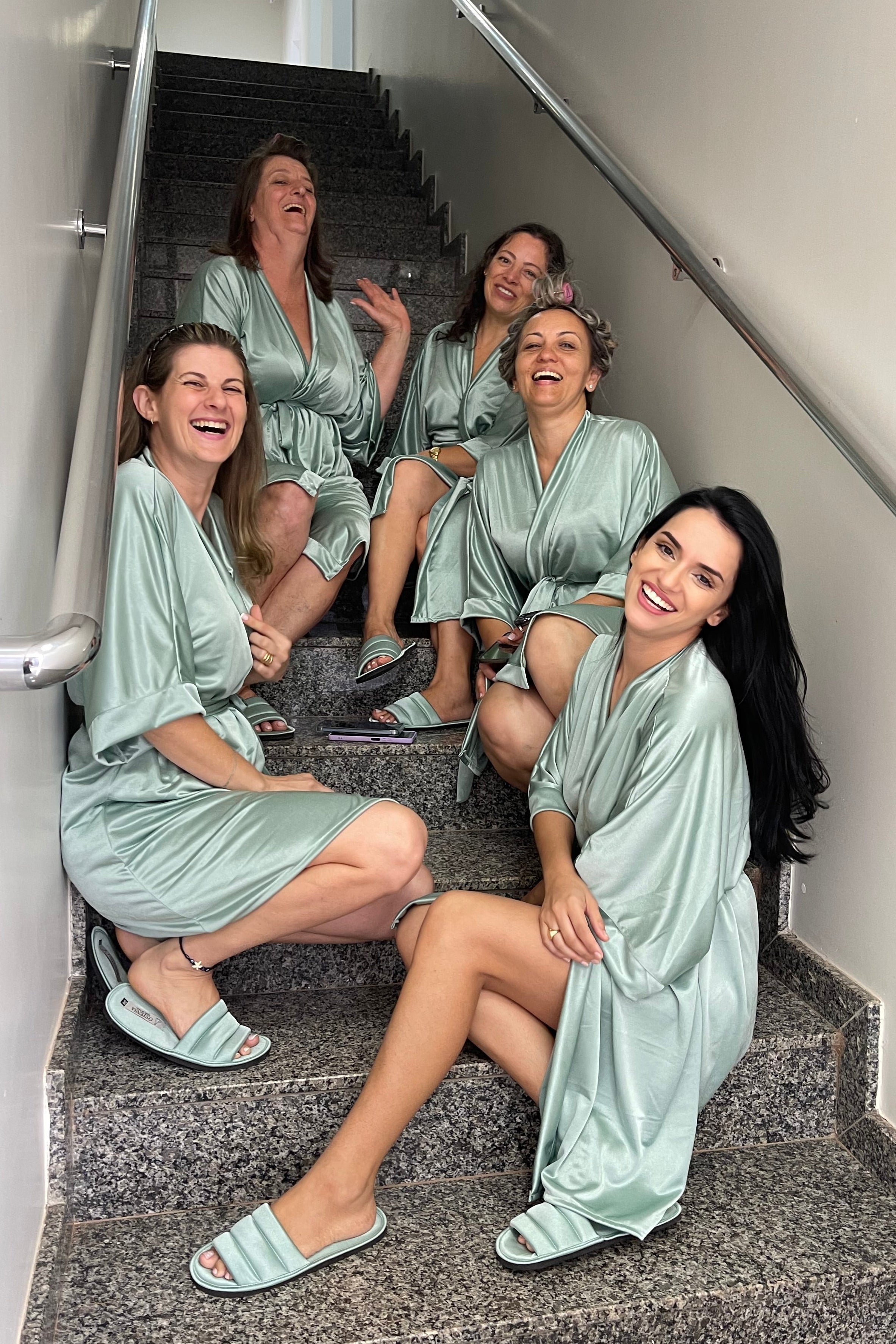 Robe Ceti Verde Menta Para Madrinhas e Mãe da Noiva