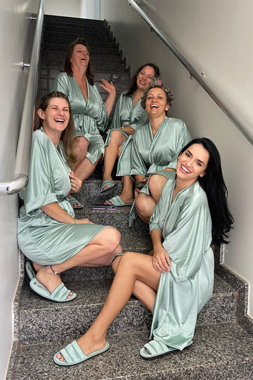 Robe Ceti Verde Menta Para Madrinhas e Mãe da Noiva