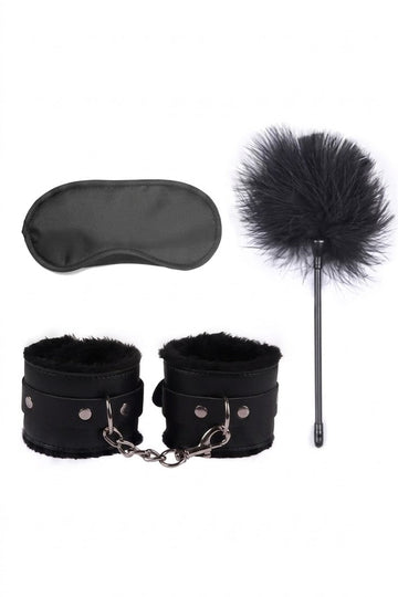 Kit Sexy Com Algemas Chicote e Venda Olhos