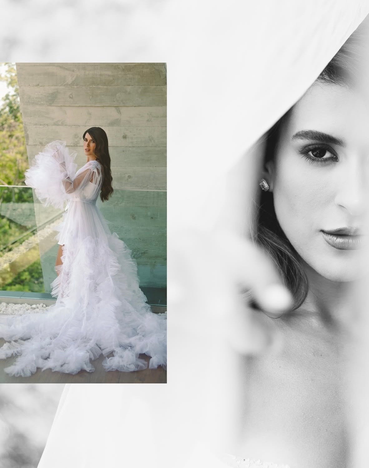 Robe Luana Longo de Tule com Babados Acompanha Camisola