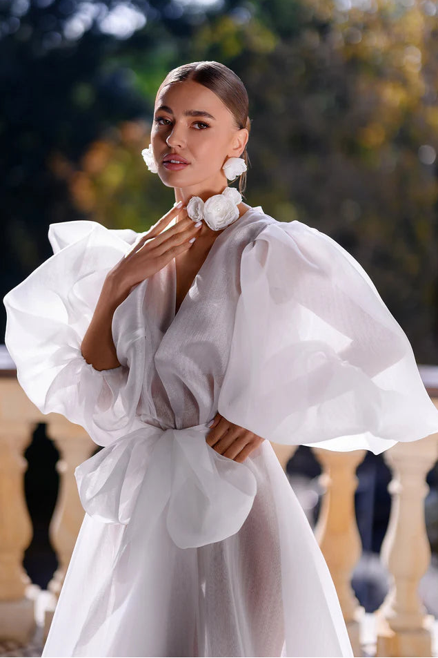 Robe Penelope para Noivas de Luxo com Camisola
