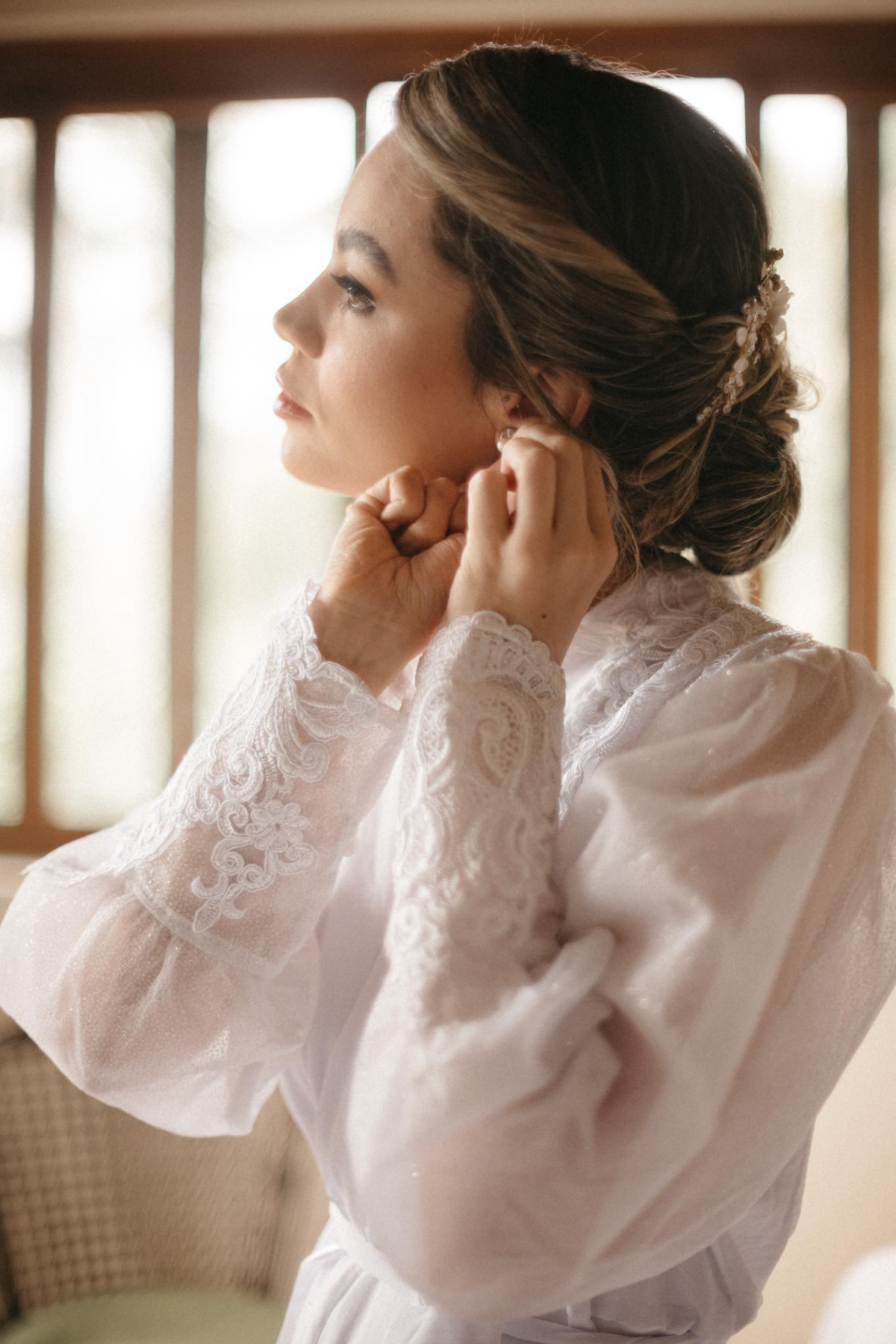 Robe Eva Imperial com Guipir Sofisticado