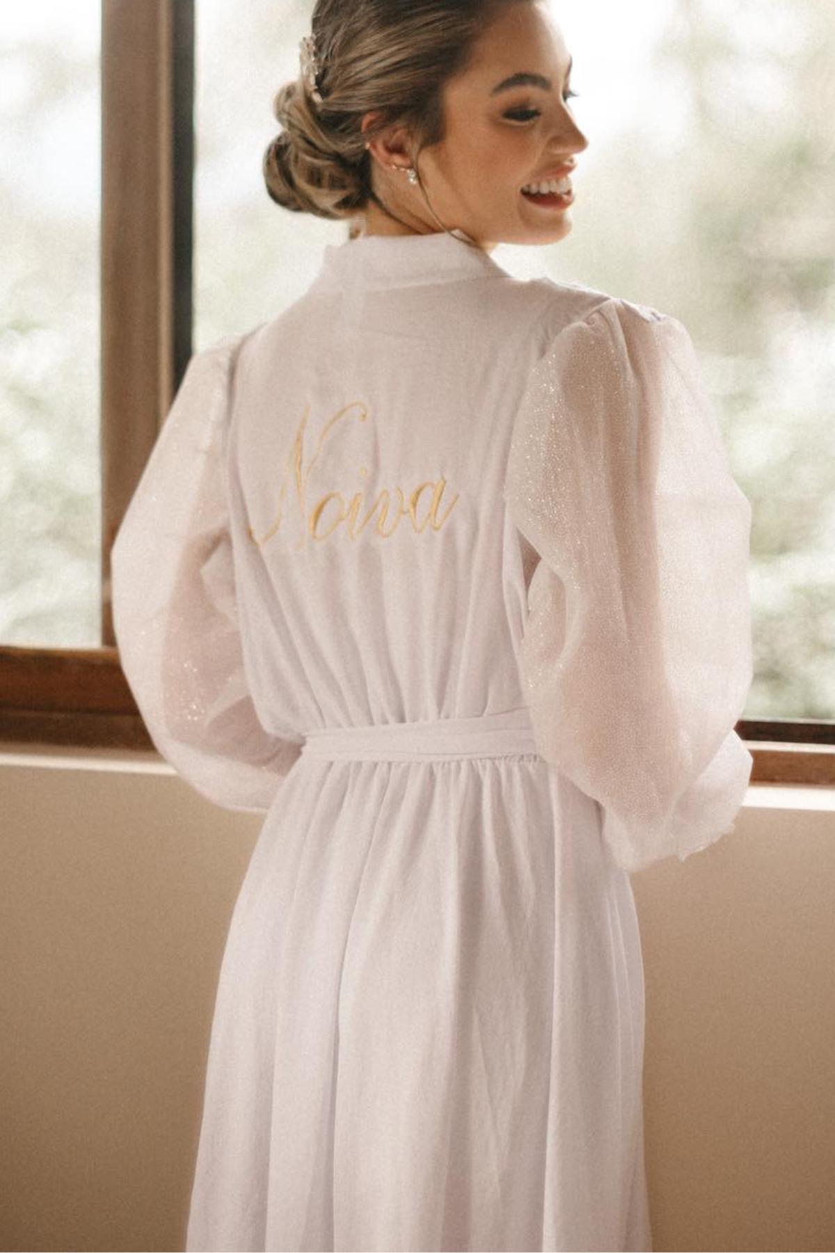 Robe Eva Imperial com Guipir Sofisticado