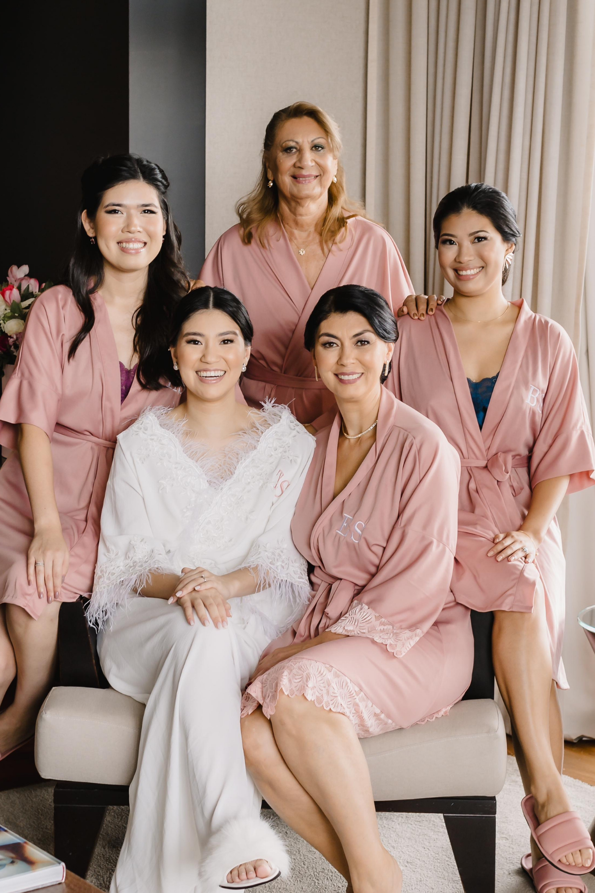 Robe Rose Merida Madrinha Mãe da Noiva e Daminha NÃO amarrota