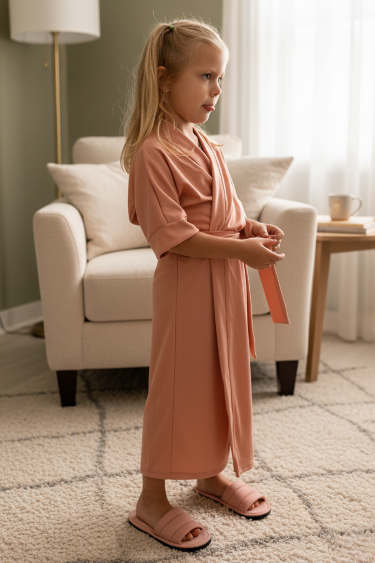 Robe Rose Merida Madrinha Mãe da Noiva e Daminha NÃO amarrota