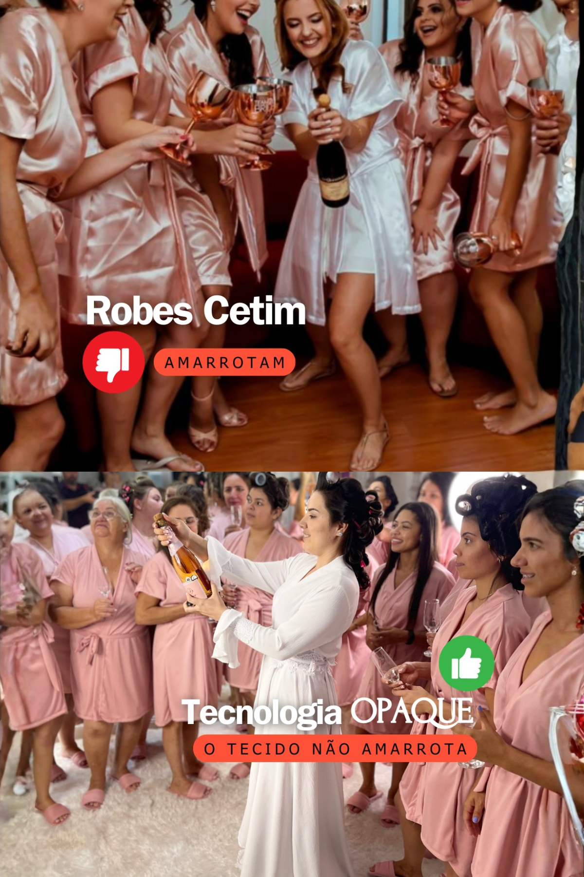 Robe Rose Merida Madrinha Mãe da Noiva e Daminha NÃO amarrota