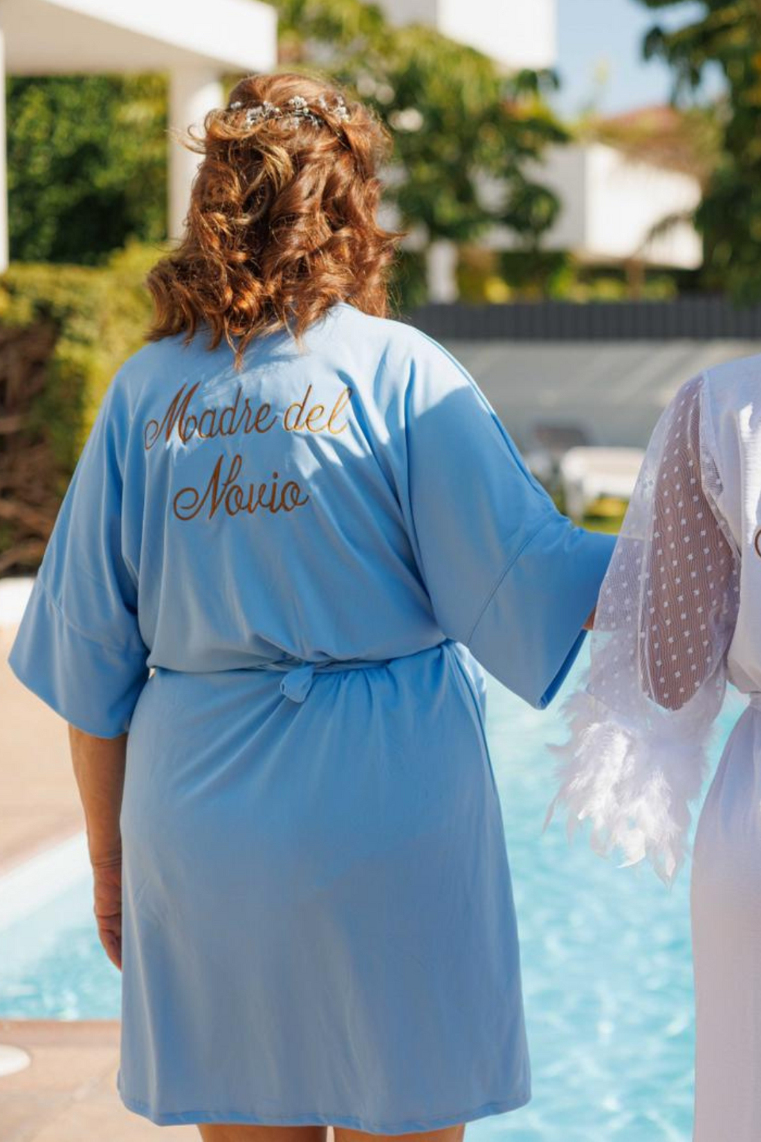 Robe Merida Azul Serenity Para Madrinha e Mãe da Noiva Azul Claro