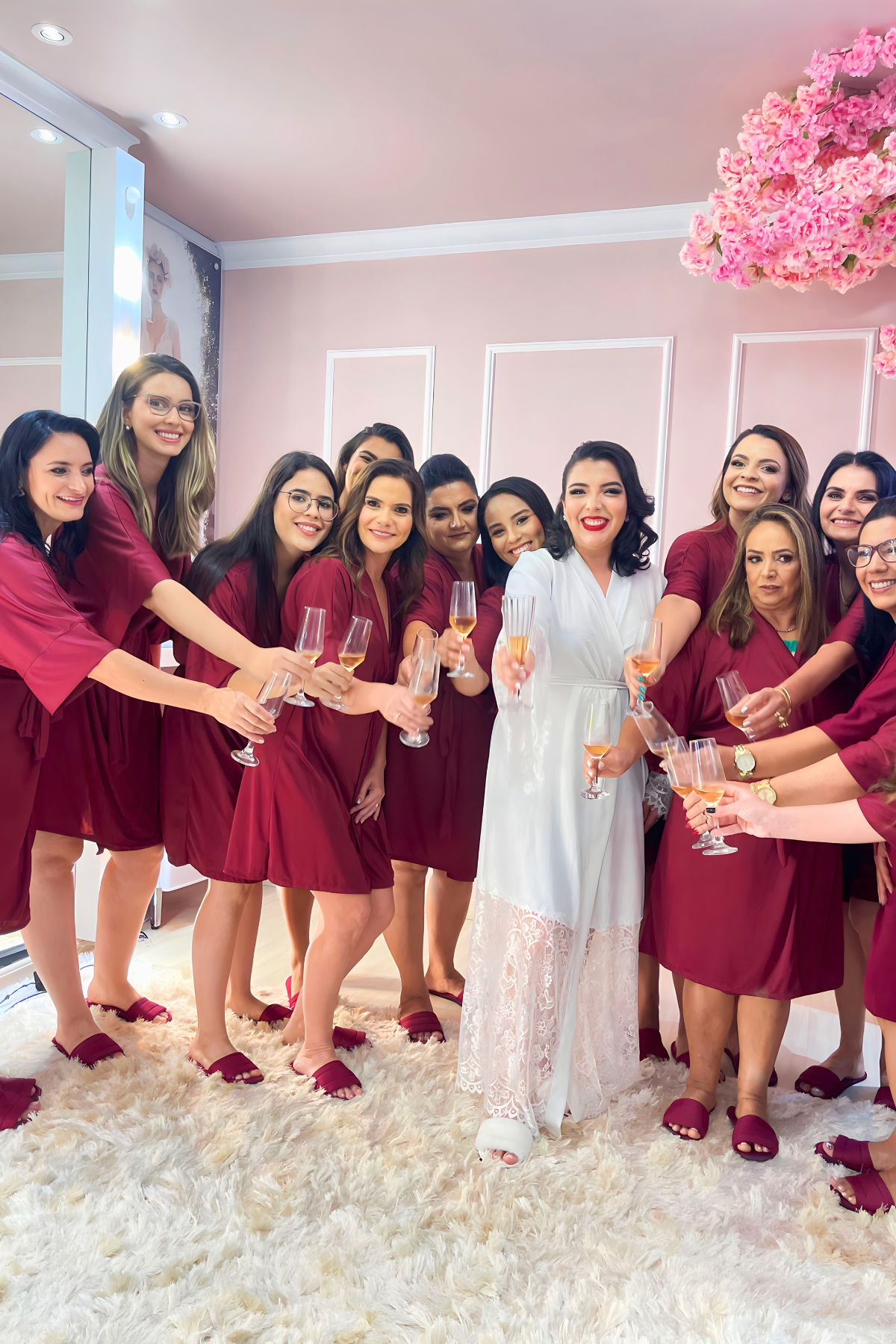 Robe Marsala Merida Madrinha Mãe da Noiva e Daminha NÃO amarrota