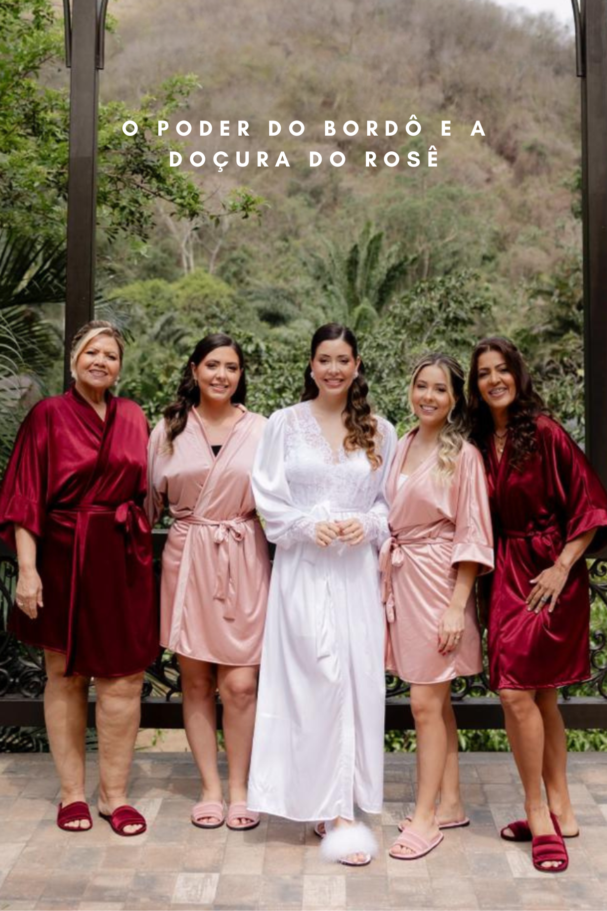 Robe Ceti Bordô Para Madrinhas e Mãe da Noiva Não Amarrota