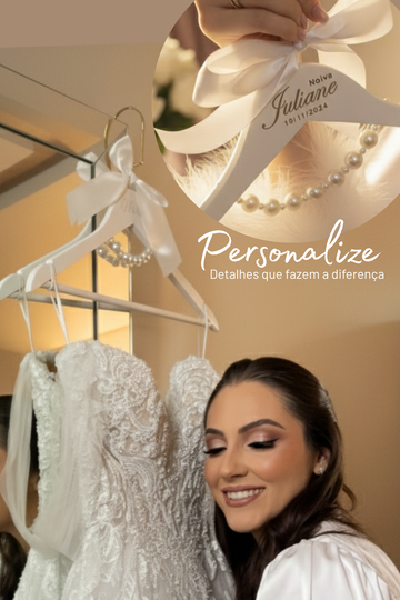 Cabide Personalizado Casamento para Making Off Cabide Noiva Luxo