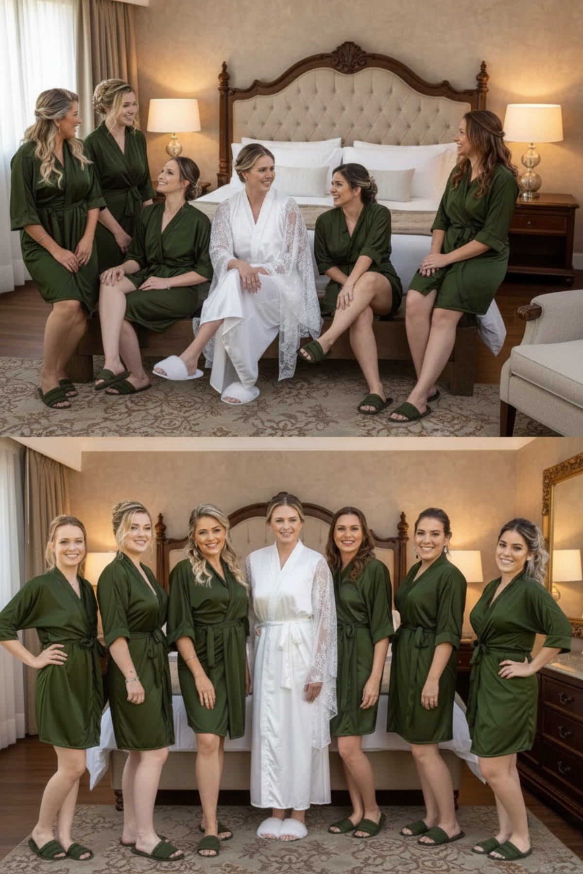 Robe Verde Oliva Merida Madrinha Mãe da Noiva Musgo NÃO Amarrota