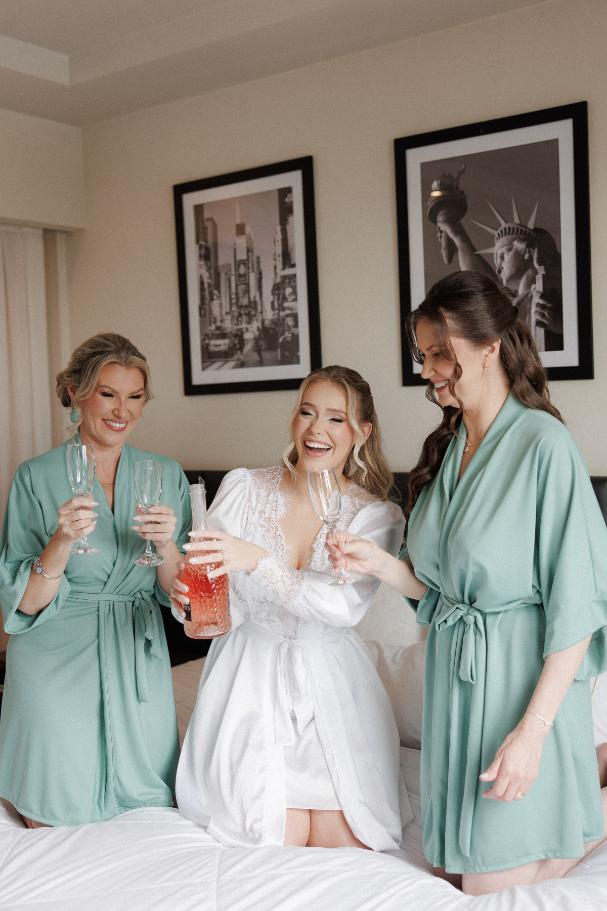 Robe Verde Sálvia Merida Para Madrinhas e Mães da Noiva