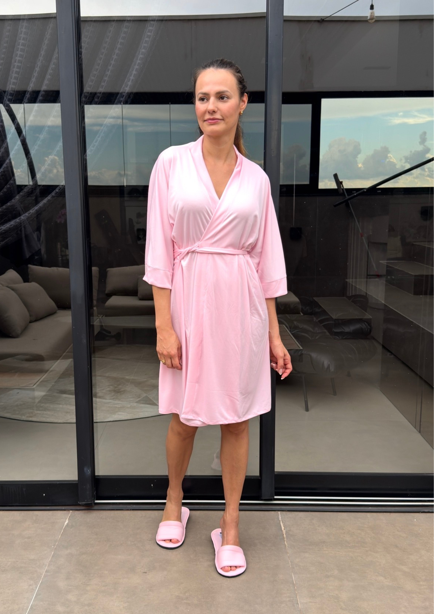 Robe Rosa Bebe Merida Madrinha Mãe da Noiva e Daminha