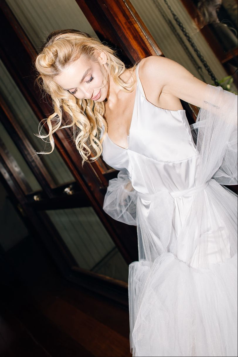 Robe Amanda de Tule Paris com Camisola para Noivas Romanticas