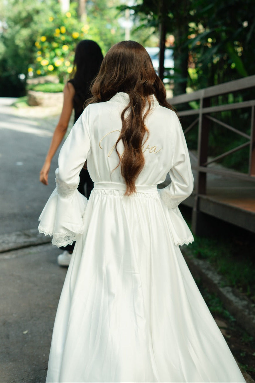 Robe Longo Elza Imperial para Noivas de Luxo