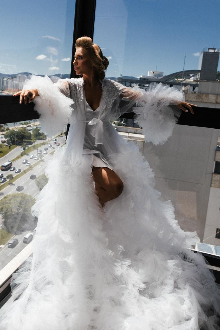 Robe Luana Todo de Tule Fashionista com Camisola