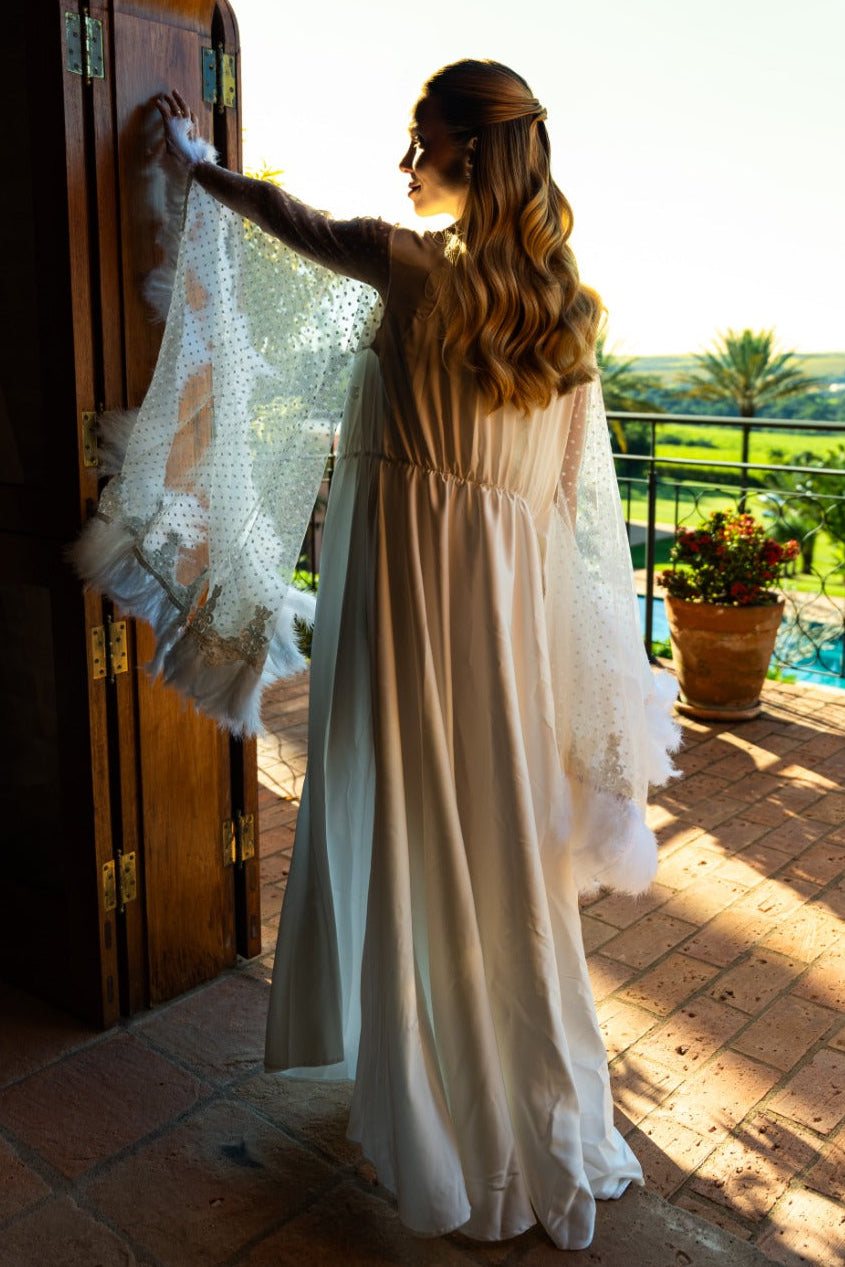 Robe Anjo Imponente em Plumas Luxo