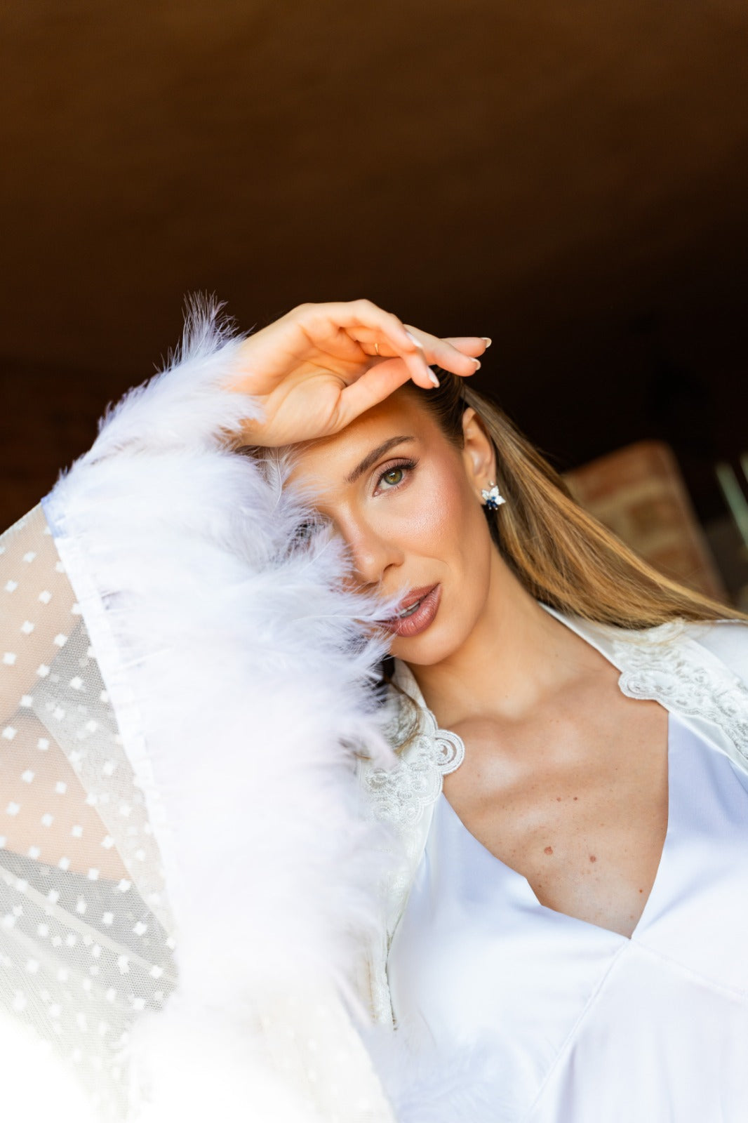 Robe Anjo Imponente em Plumas Luxo