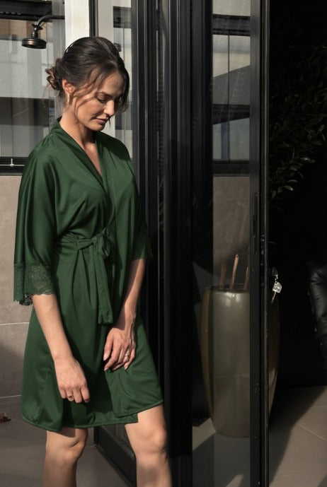 Robe Merida Verde Esmeralda Para Madrinhas e Mães de Noiva