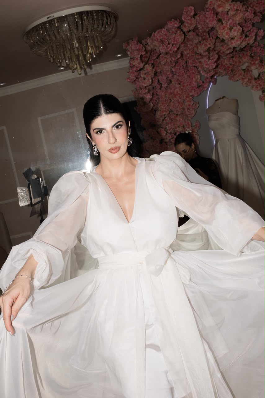 Robe Penelope de Voal Luxo com Camisola