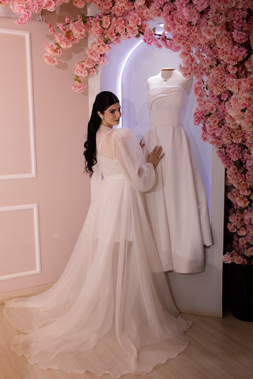 Robe Penelope de Voal Luxo com Camisola