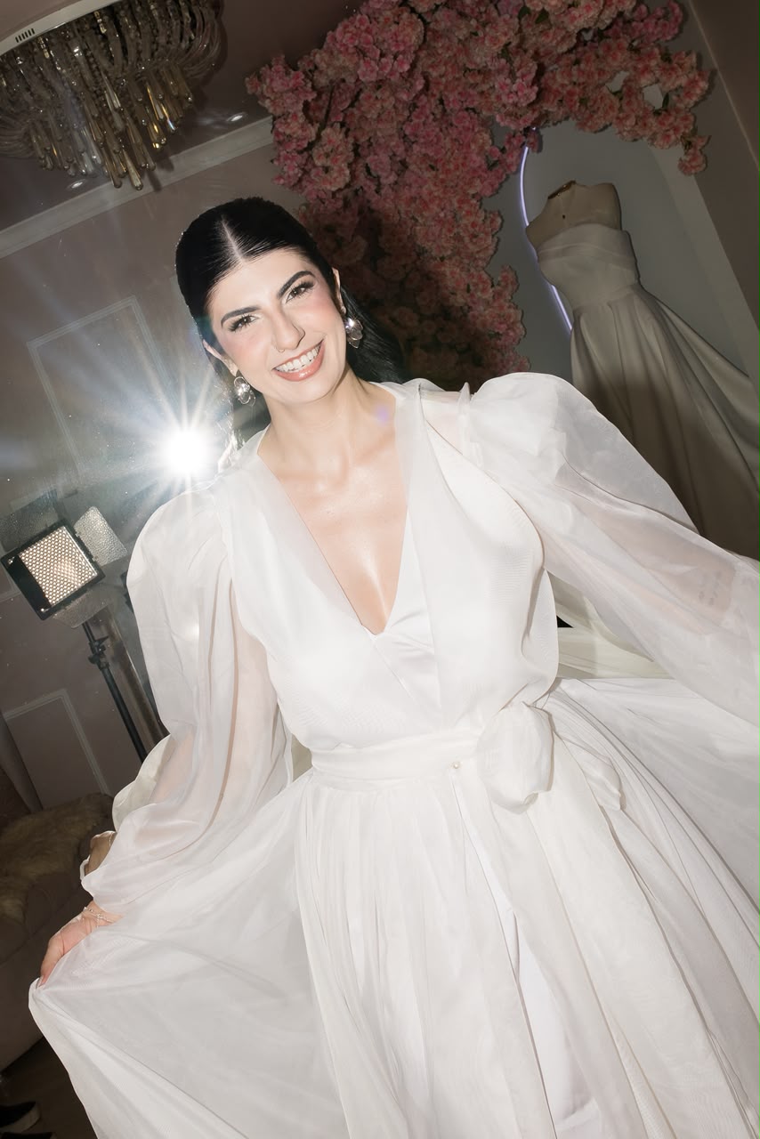 Robe Penelope de Voal Luxo com Camisola