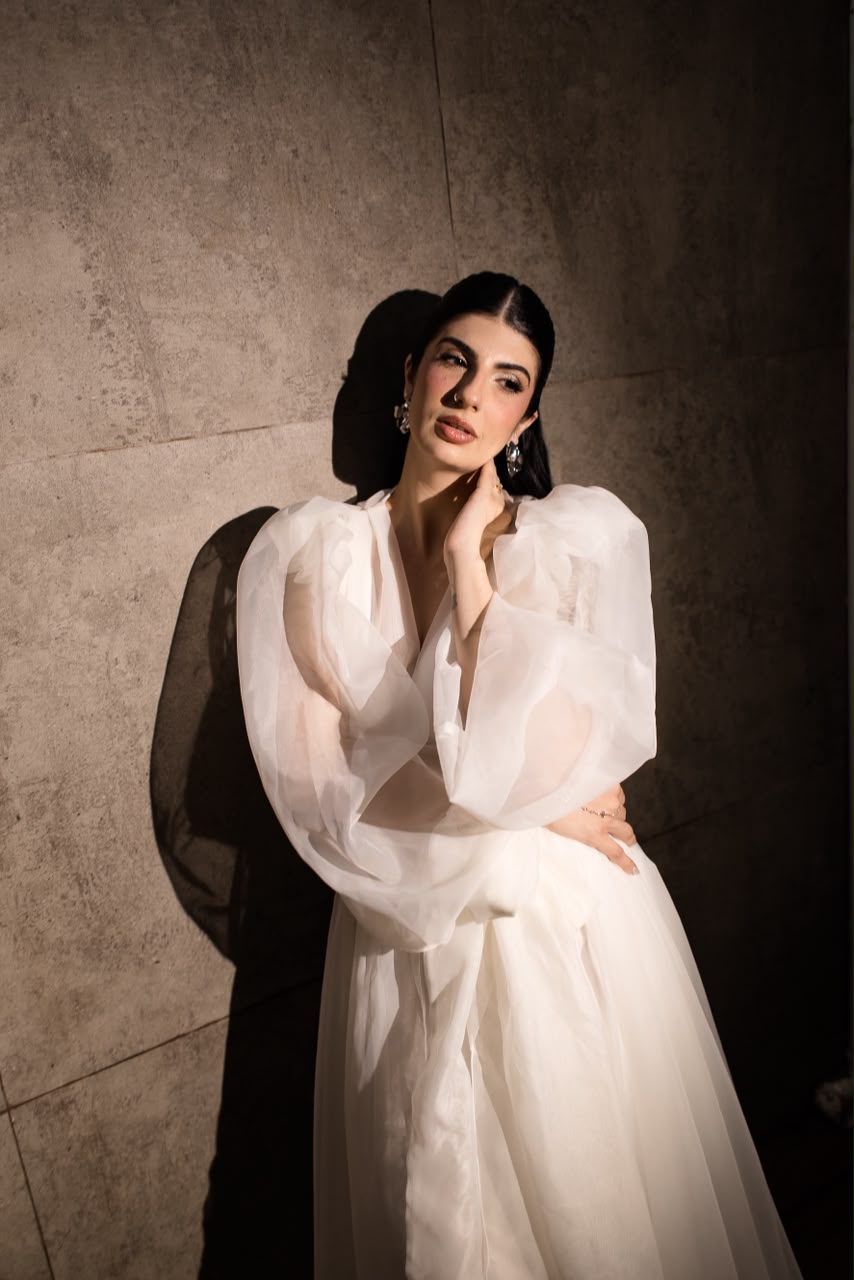Robe Penelope de Voal Luxo com Camisola