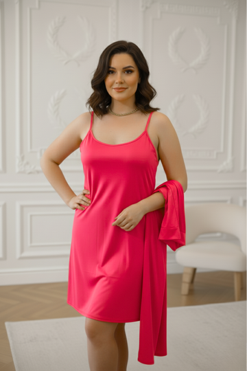 Camisola Melissa Rosa Pink para usar com Robe Madrinha e Mãe