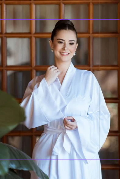 Robe Lori com Detalhes em Friso Premium Personalizado para Noiva Classica