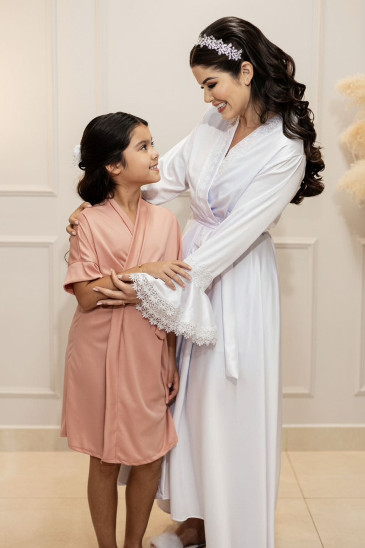 Robe Rose Merida Madrinha Mãe da Noiva e Daminha NÃO amarrota
